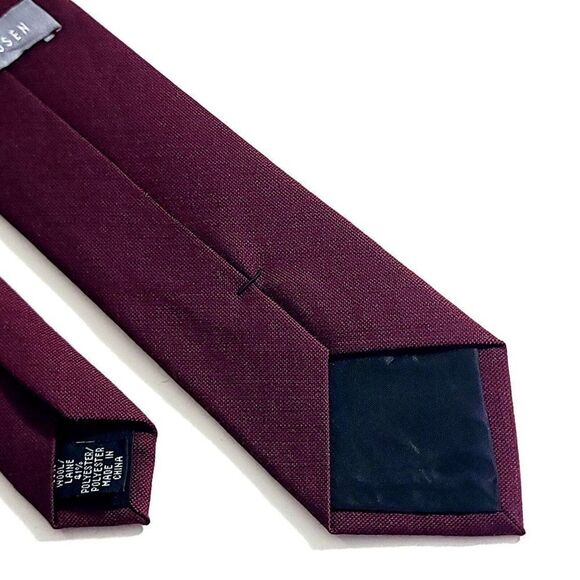 Van Heusen Purple Wool Polyester Skinny Tie - Picture 5 of 6